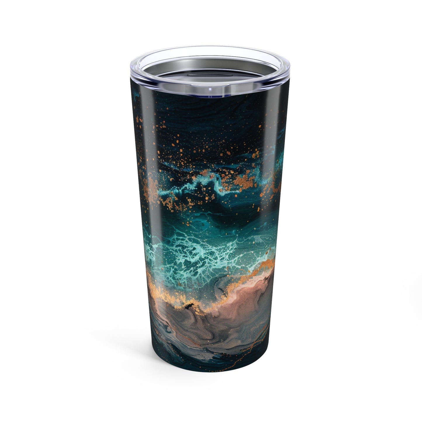 Elegant 20oz Tumbler with Ocean-Inspired Design - Perfect for Home, Travel, and Gifts